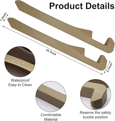 Miniatura 3 de LYCARESUN Paquete de 2 rellenos de espacio para asiento de automóvil, tapón universal para asiento de automóvil para llenar el espacio entre el