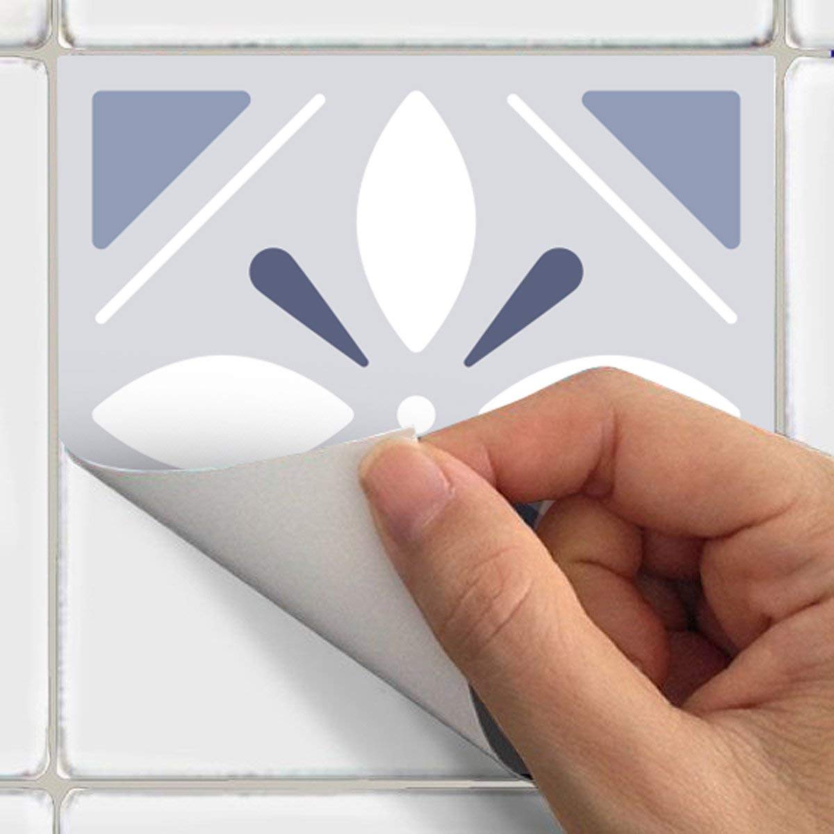 Ambiance Sticker Adesivi Autoadesivi, Decorazioni Murali, Adesivi per Piastrelle per Bagno e Cucina Ornements Splendide - 24 Piastrelle Adesive 20 x 20 cm