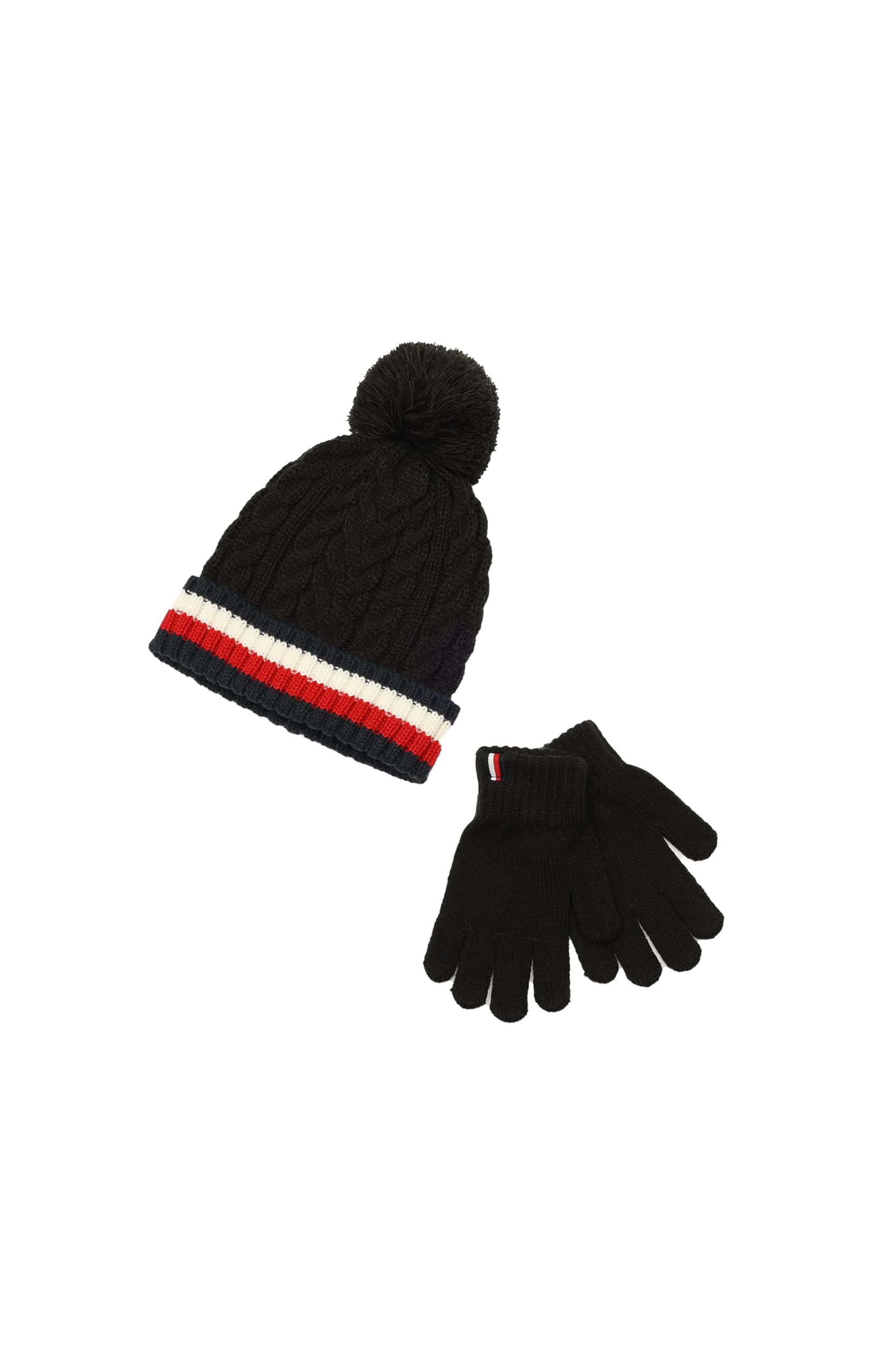 Tommy Hilfiger Boys' Cable Hat and Gloves Set