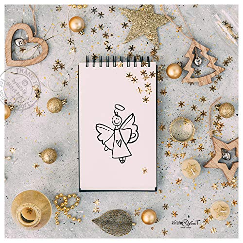 Handgefertigter Engel-Stempel Von ZAcheR-fineT - Motivstempel Für Weihnachtskarten, Geschenkanhänger & Deko