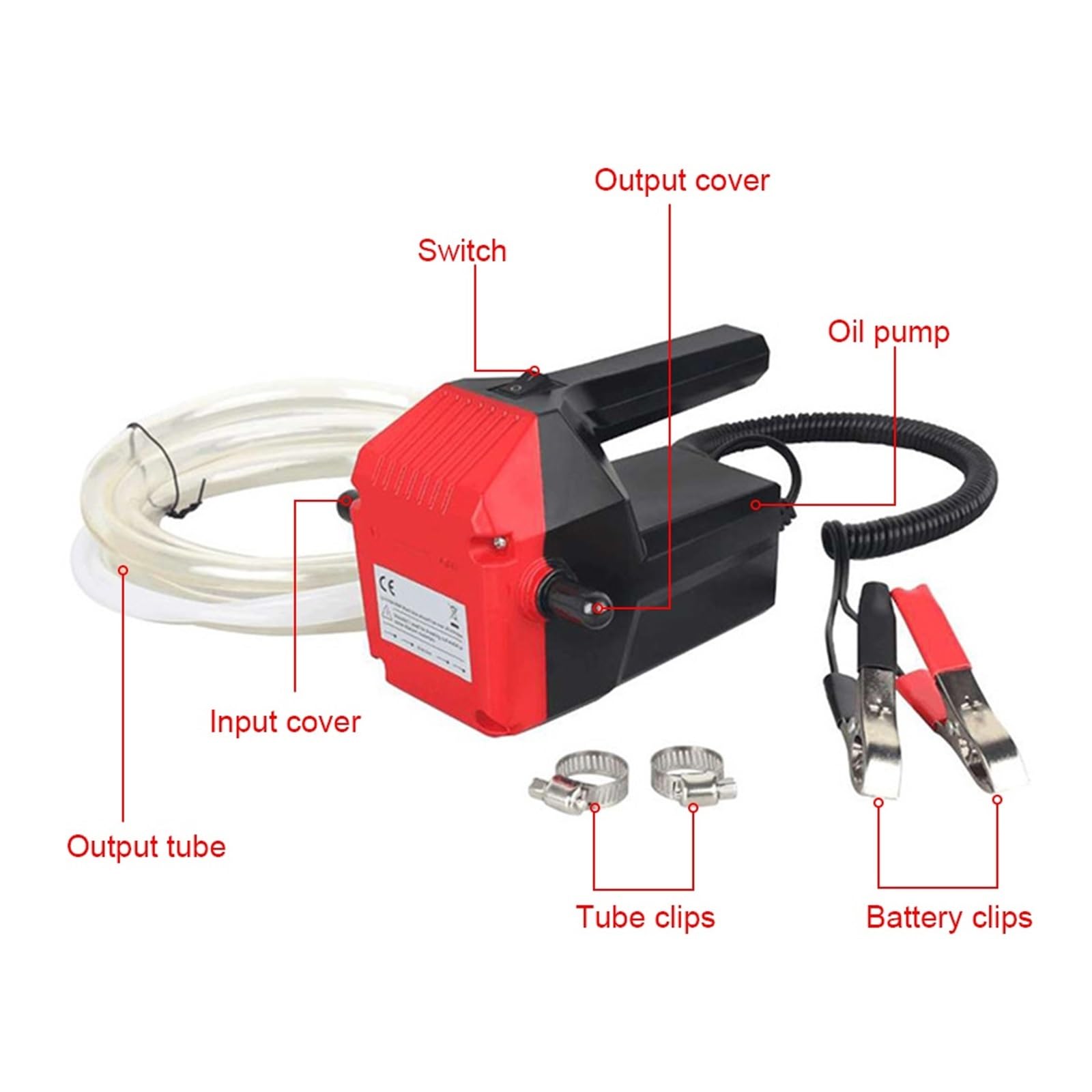 Kraftstofftransfer-Saugpumpe + Tuber Mini-Automotorölpumpe Elektrische Öl-Diesel-Flüssigkeitssumpf-Extraktor 12V 24V Scavenge Exchange Effizientes Betanken