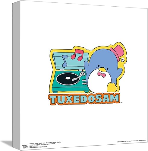 Trends International Gallery Pops Sanrio Tuxedo Sam - Lienzo decorativo para pared, diseño gráfico de Tuxedo Sam, 12.00 x 12.00 pulgadas, lienzo