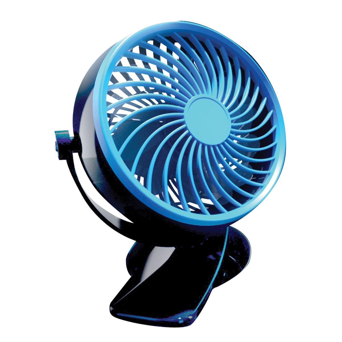 JML Chillmax Go Fan - Black - Portable Rechargeable Cooling Fan with 360 Smart-Spin and Clip