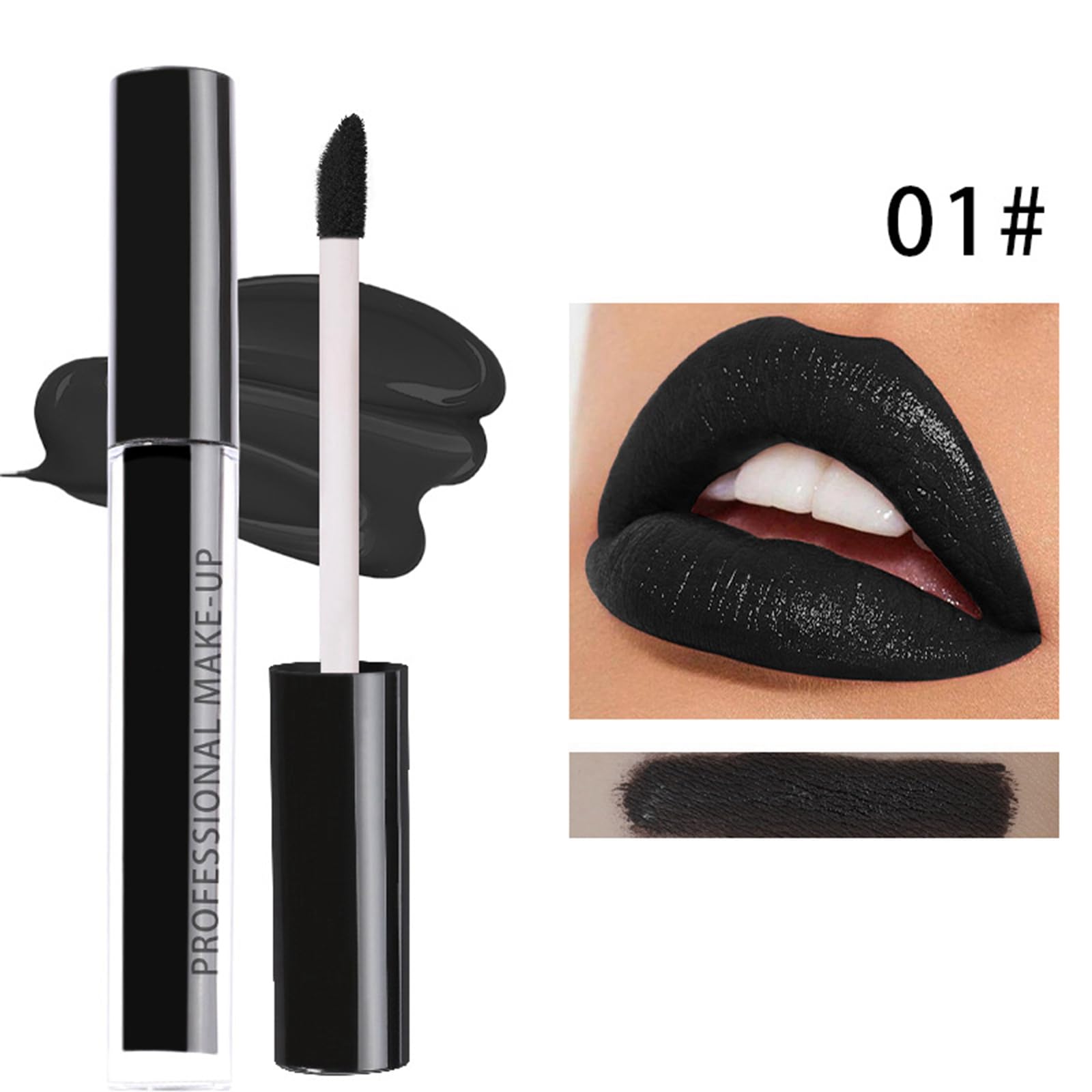 Lipstick Halloween Liquid Lipstick Long Lasting, Matte Lip Gloss Gift for Women Men Lip Stain Highly Pigmented Smudge-Proof - Image 2