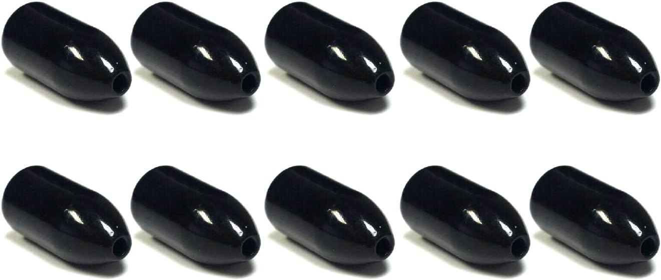 Interwebz 10 Pack 1/2 oz Tungsten Black Bullet Worm Weight for Bass Fishing Pitching and Flipping Sinker