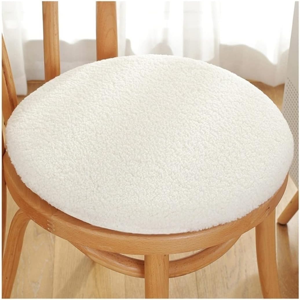 HKJGNH Galettes de Chaise Rond, 40/30/35/50/45cm Linen Fabric Doux et Lavable Coussin De Sol Ronde pour intérieur et extérieur, Salle à Manger, Jardin, Cuisine, Bureau, terrasse(Color 2,25x25x3cm