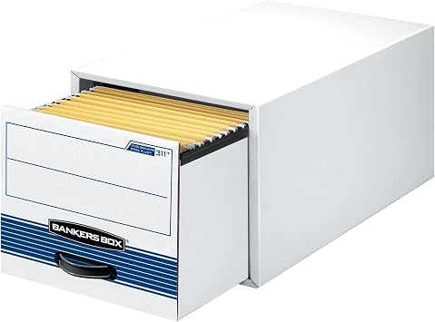 Bankers Box STOR/Drawer Steel Plus Extra Space-Saving Filing Cabinet, Stacks up to 5 High, Legal, 6 Pack 00312, White