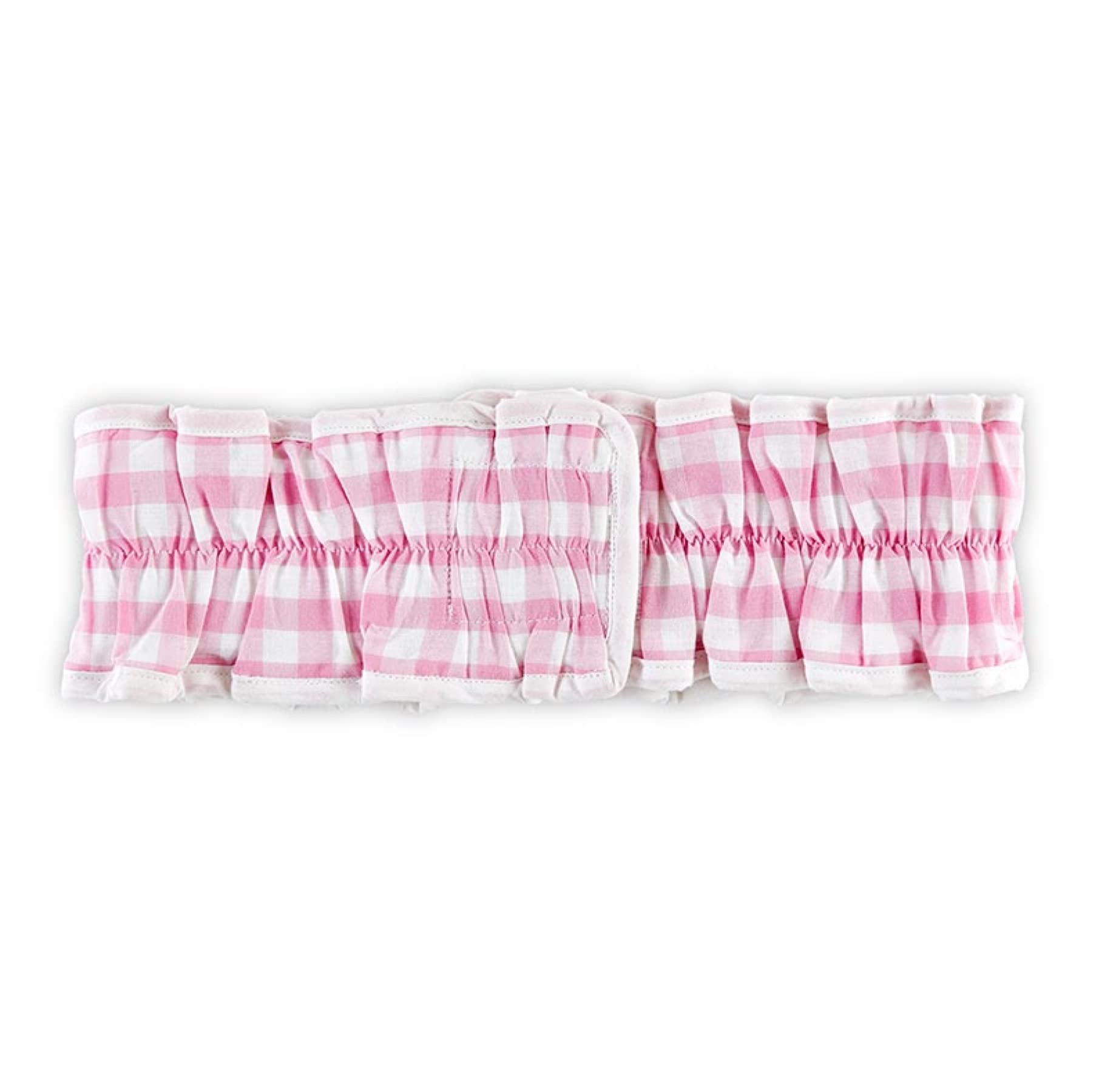 Bella il Fiore Spa Headband Soft Cotton Spa Facial Headband with Velcro Closure, One Size Fits Most, Pink Gingham
