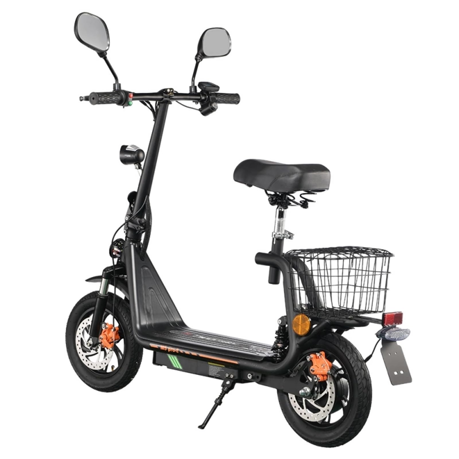 Monopattino Elettrico Pieghevole per Adulti, Limite Di Velocità Sbloccabile (3 Modalità Di Velocità), Batteria Da 48 V 13 Ah, Display, Specchietti Retrovisori, Pneumatici Da 12 Pollici