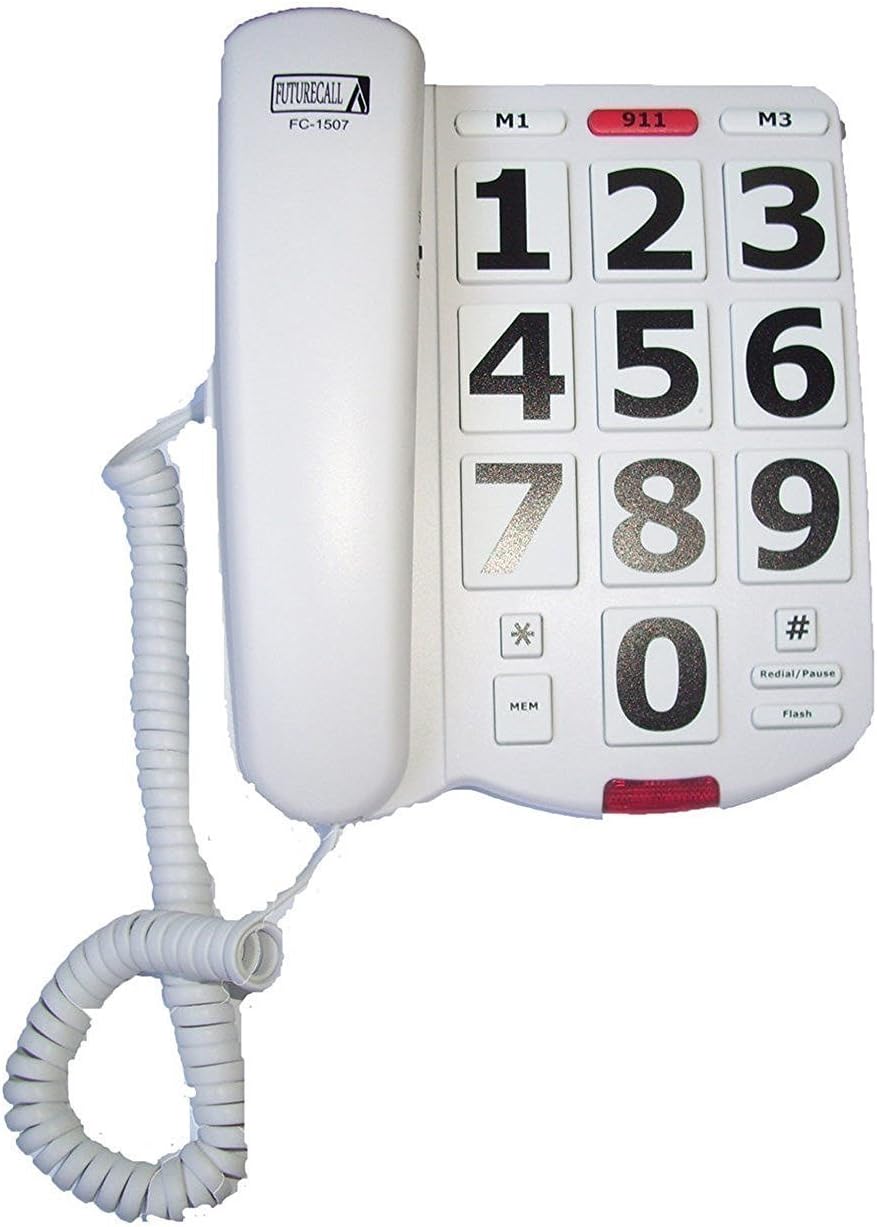 Future Call FC-1507 Big Button Phone with 40db Handset Volume