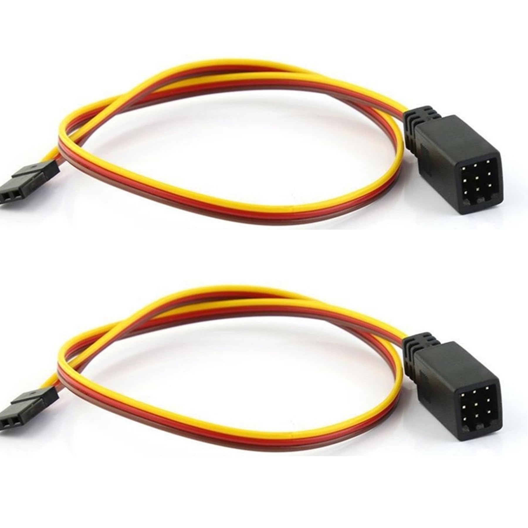 Chanmoo RC JR Style Servo Splitter 1 Male to 2/3/4/5/6 Female Y Harness Leads Y Splitter Cable Lead Wire 350mm for RC Cars Airplane Drone Receiver Servo ESC Cable Servo Fan 2Pcs (1 Male to 3Female)