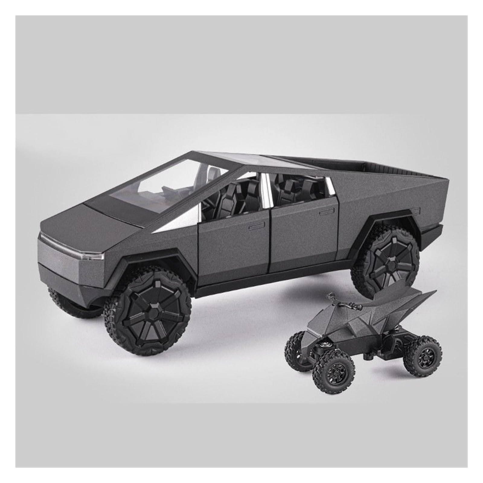 UIFCOG Die Cast Collectible Car Model 1:24 For Tesla For Cybertruck Alloy Car Model Diecast Collect Decoration(Gray)