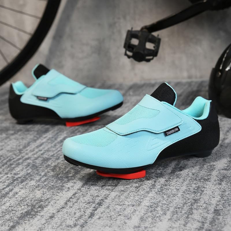 Image of Womens Cycling Shoes Compatible with Peloton Indoor Road Bike Riding Shoes Pre-Installed Delta Cleats Clip Outdoor Pedal