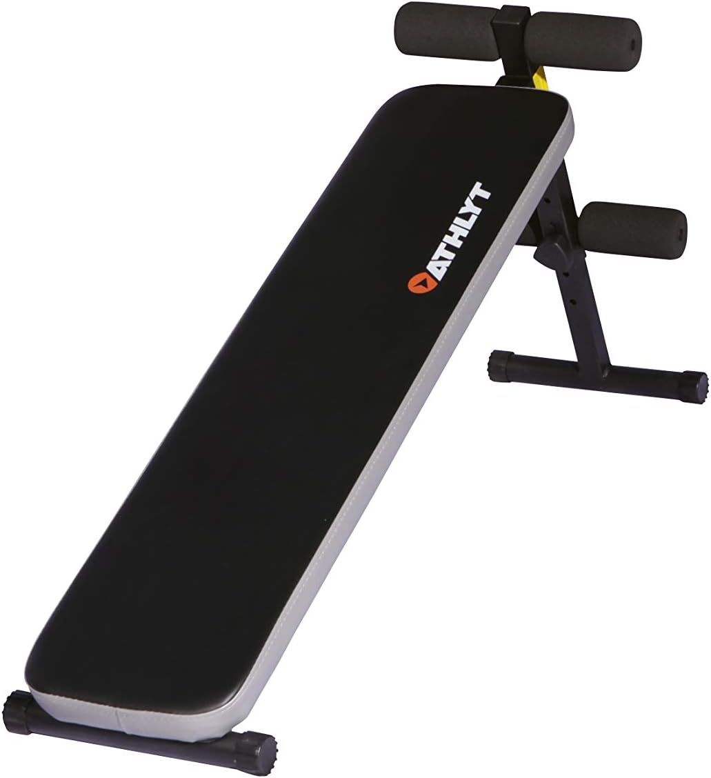 Athlyt Folding Sit Up Bench in Black Unisex – Gym Home Equipment & In Home Fitness – Sit Up Bench Adjustable – Home Fitness Equipment – Ab Core Workout Equipment & Fitness Gifts