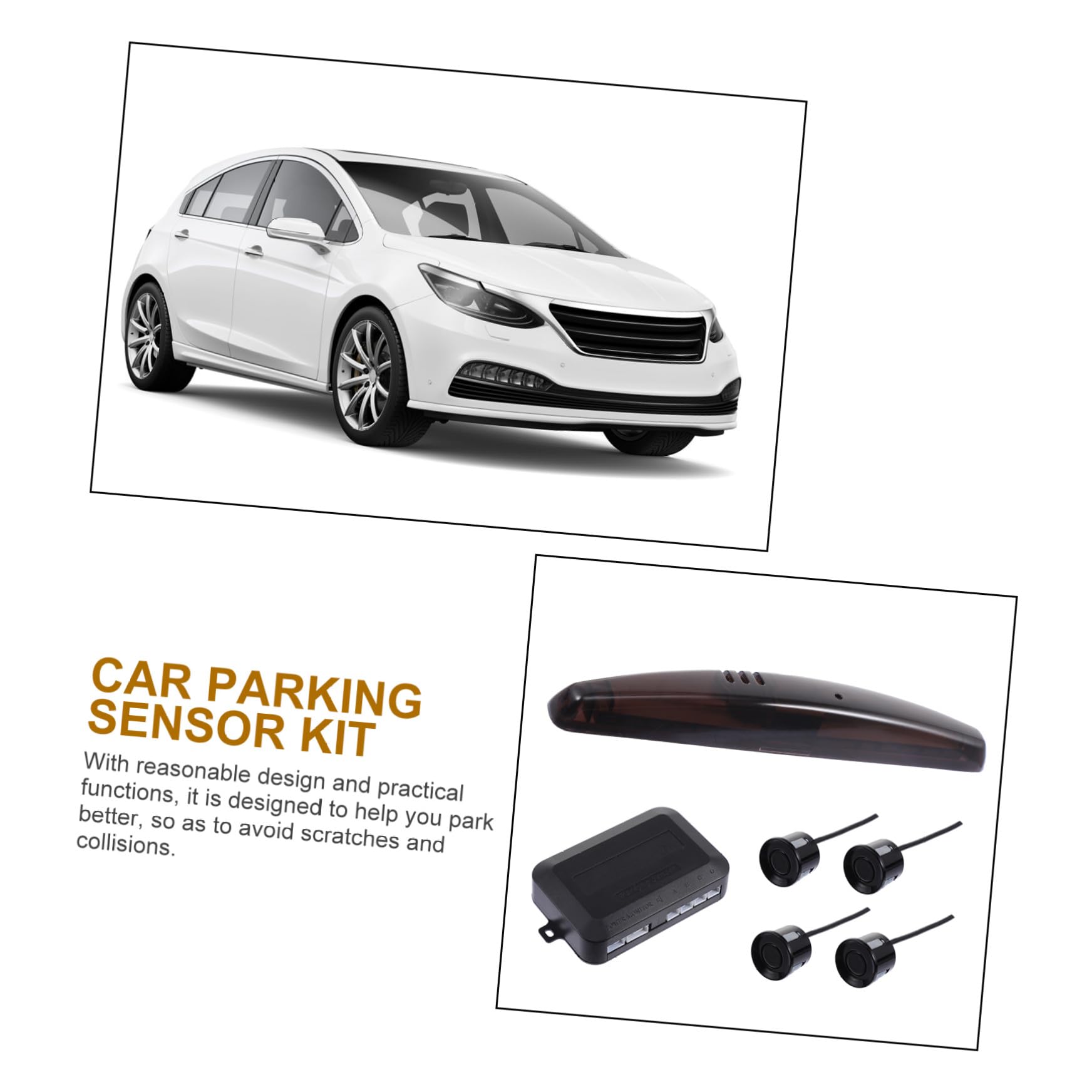 Mikinona Sensor De Aparcamiento Led para Coche Sistema De Sensor De Incluye Aviso De para Estacionamiento Garaje o Aparcamiento Ciudad