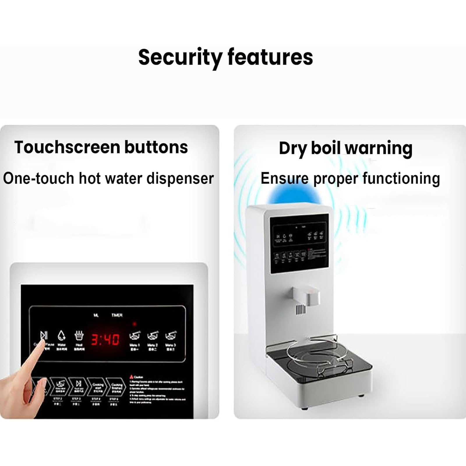 Pentola automatica per noodle, 2200 W, con controllo della temperatura di precisione e volume d'acqua automatico per ristoranti e mense, include 300 ciotole
