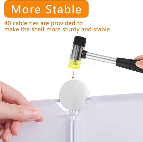 Miniatura 7 de AWTATOS Organizador de almacenamiento de cubos para armario, 12 estantes cubos, cubos grandes y pequeños, estantes de almacenamiento de ropa