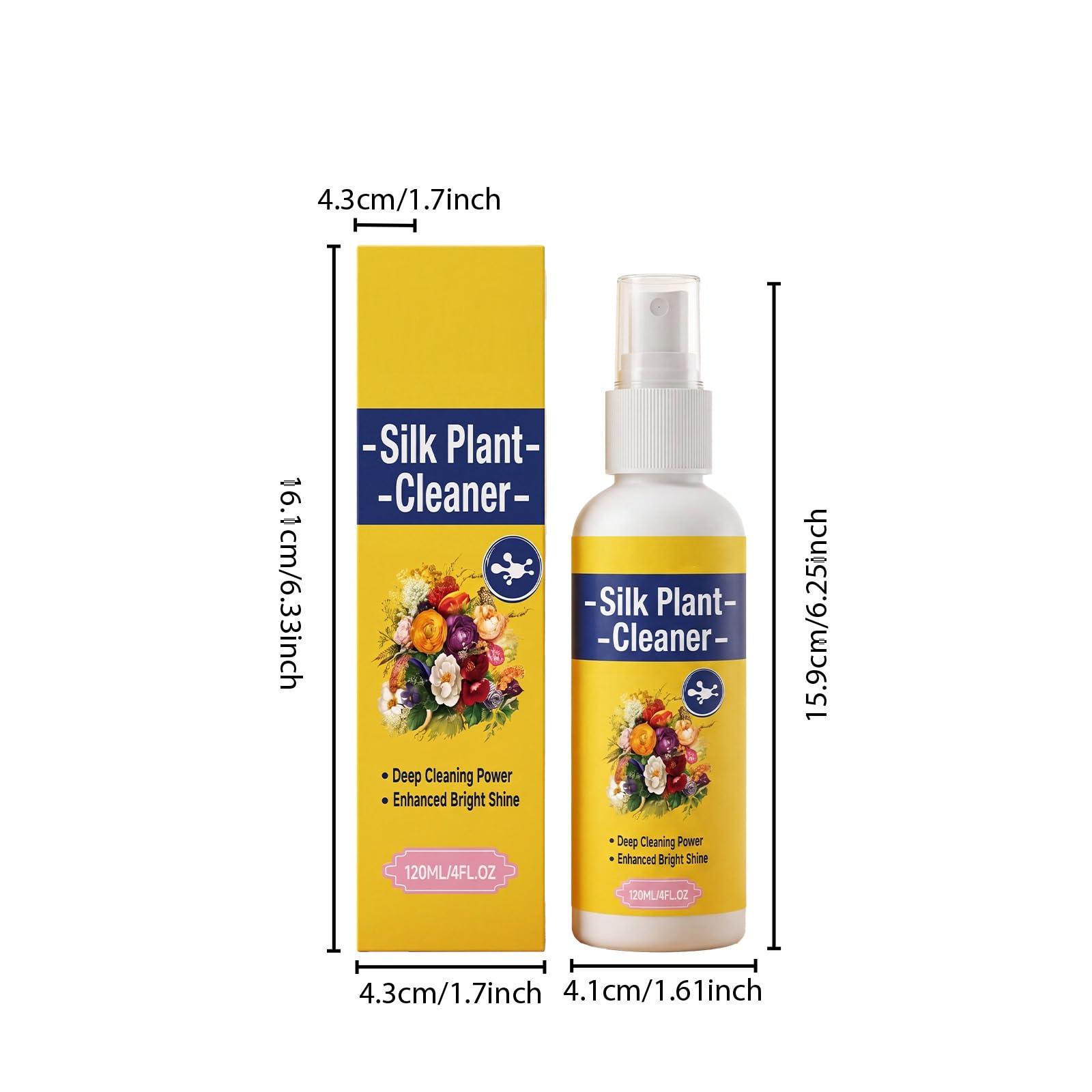 Künstliche Pflanze Blume Reiniger, Seide Blume Reiniger Spray kein wischen, Blatt Glanz Spray für Zimmerpflanzen, geeignet für künstliche Pflanzen und Blumen 120ml (8pcs)