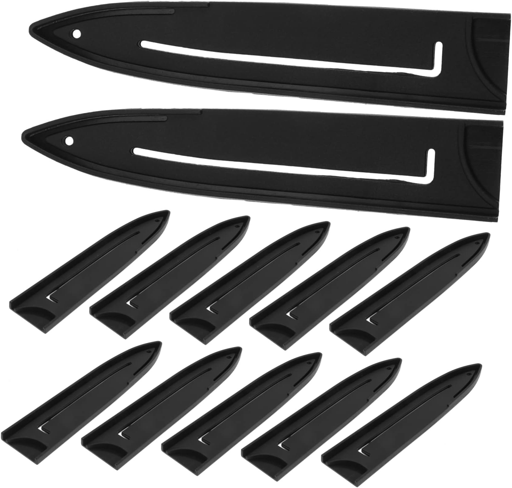 Cabilock 20pcs Chef Holder for Kitchen Case Sheath Push Button Universal Covers for Home Reusable Guards Black Protect