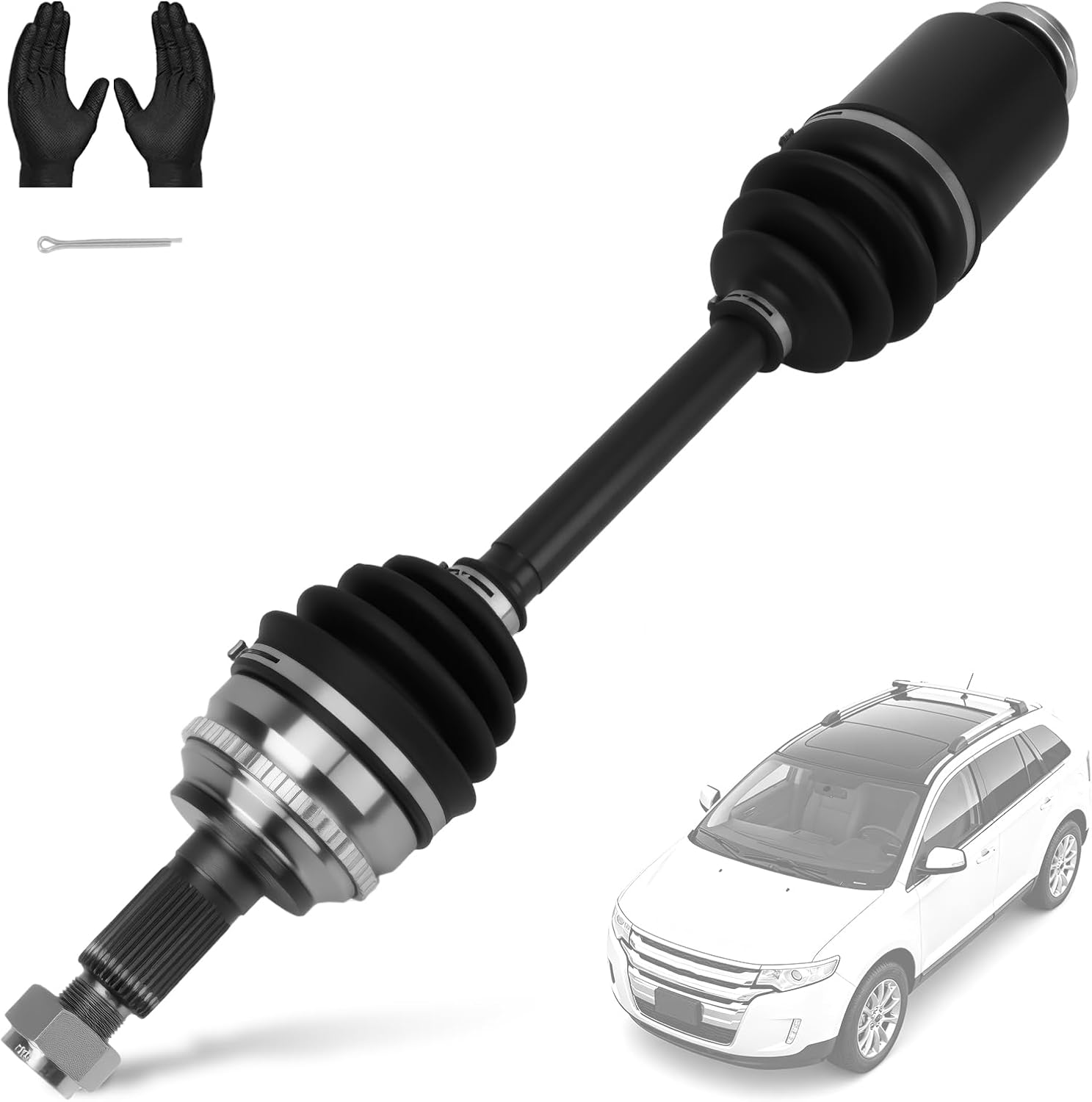 662189 CV Axle Front Right Passenger Side Compatible with Ford Edge/Lincoln MKX AWD 2007-2013 & Mazda CX-7/CX-9 2007-2011 - Replaces 7T4Z-3A428D, GP312550, NCV47592, 66-2189 - V6 3.5L/3.7L Models