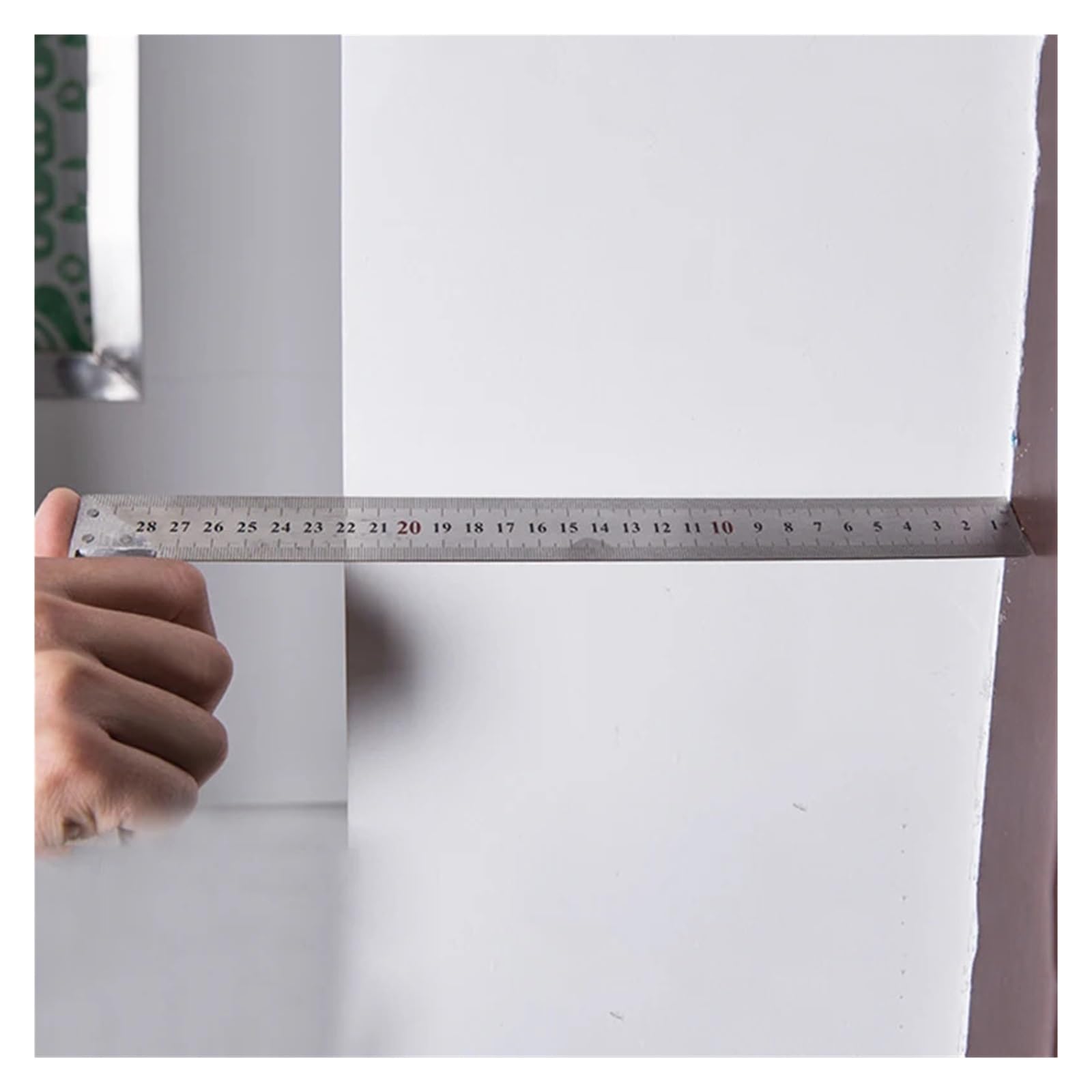 Righello quadrato in lega di alluminio, angolo retto 90, strumento misurazione for la lavorazione del legno, righello angolare 250-600 mm per officina meccanica(375mm)