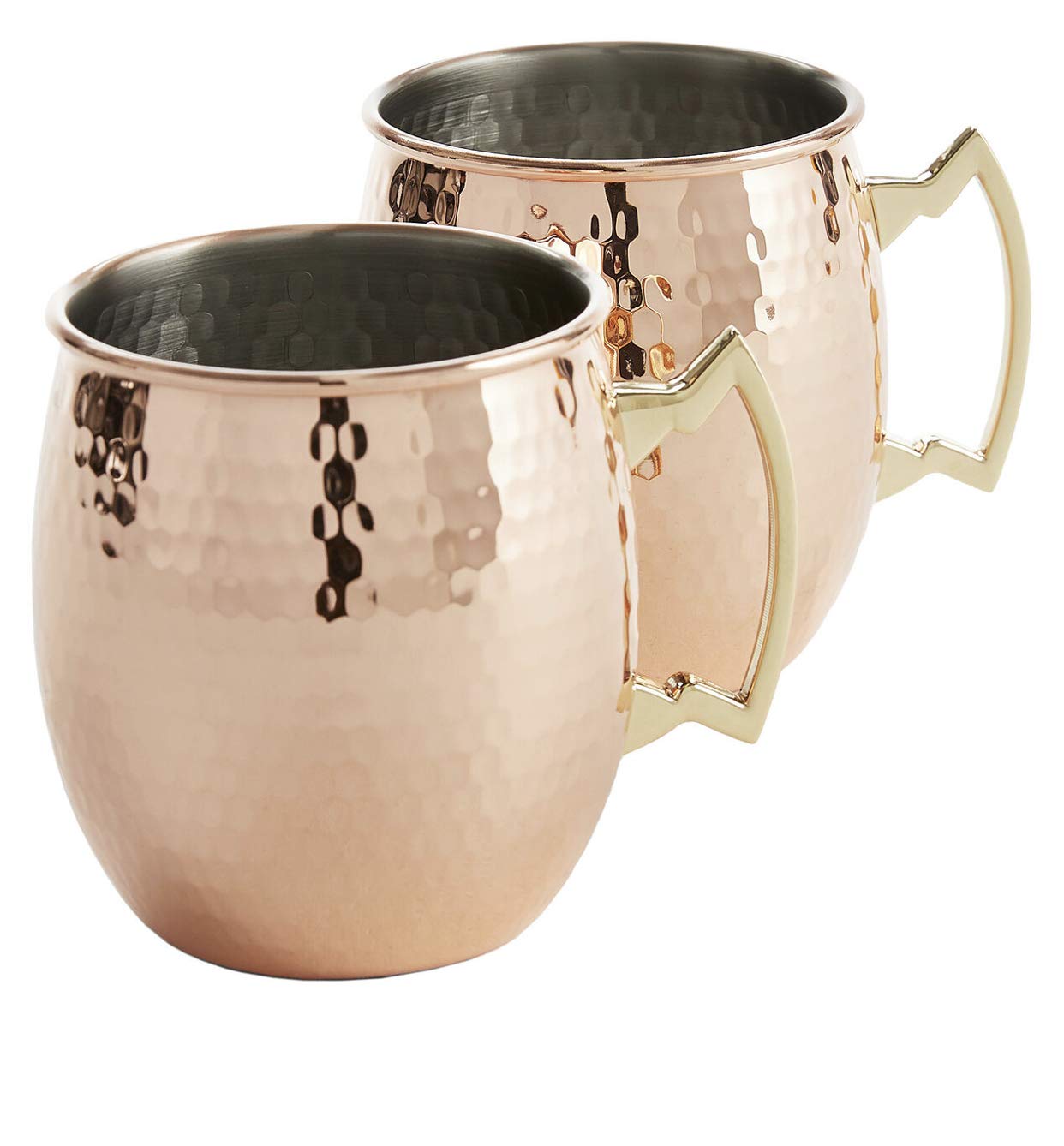 Cambridge EAHMM1CPCB1BM 20 Oz Hammered Copper Moscow Mule Mugs, Set Of 2