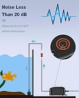 Vista 2 de Uniclife Bomba de aire para acuario, aireador de tanque de peces de doble salida con accesorios para tanque de 5-200 galones
