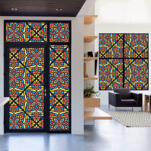 Image of CVANU Window Film Privacy Heat-UV Protection Self-Adhesive Window Glass Film Viny Sheet Multicolor Size(23inch X 200inch) C165