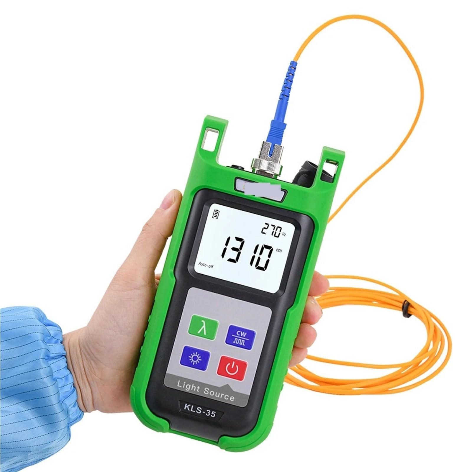 Probador de Fibra óptica con Fuente de luz KLS-35 FTTH, Herramientas portátiles de Fibra óptica con autocalibración(KLS-35-M)