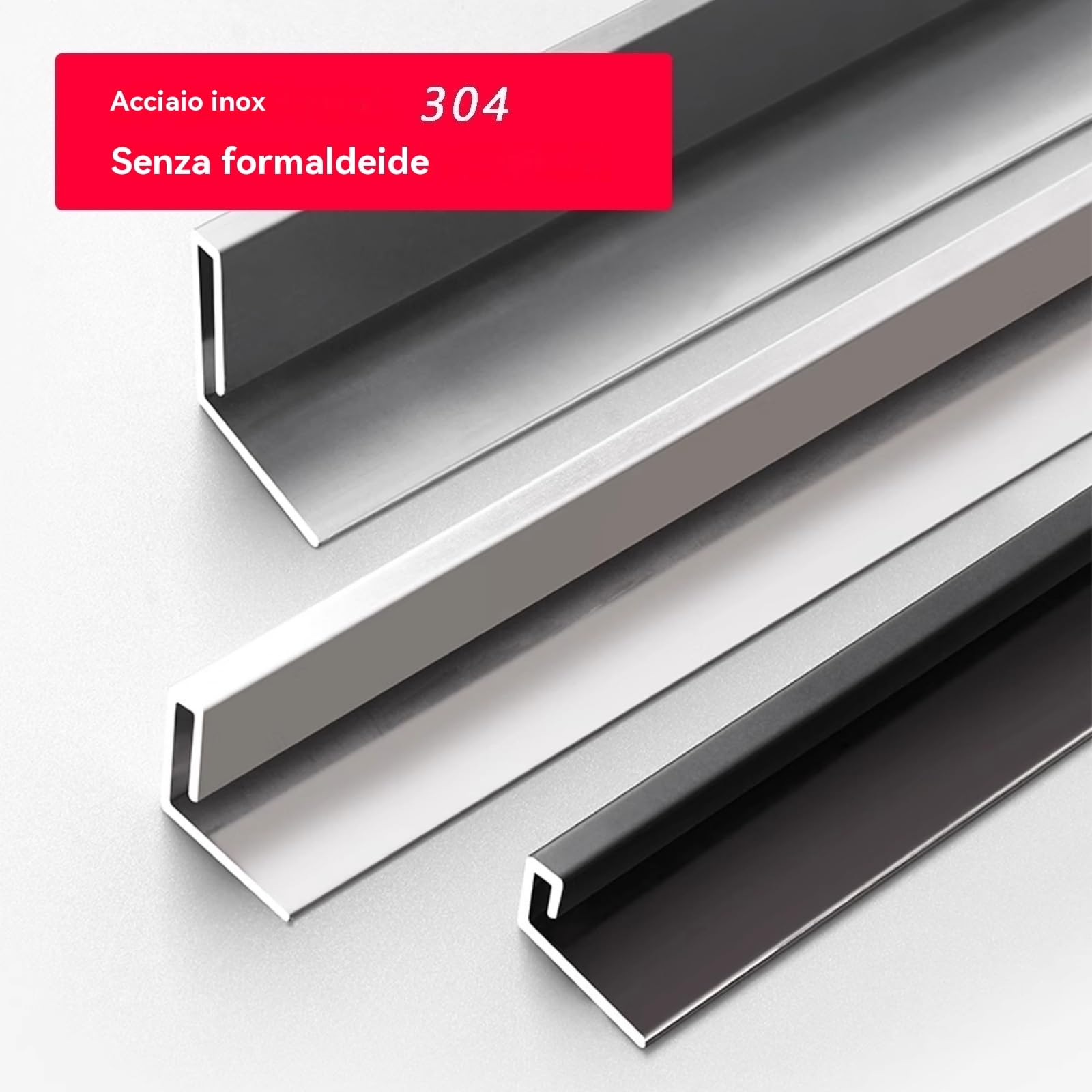 Tira divisora de suelo de 100 cm x 2 piezas de aluminio para molduras de suelo, riel de transición fuerte y elegante para proyectos de azulejos, ideal para baño, cocina y sala de estar (gris