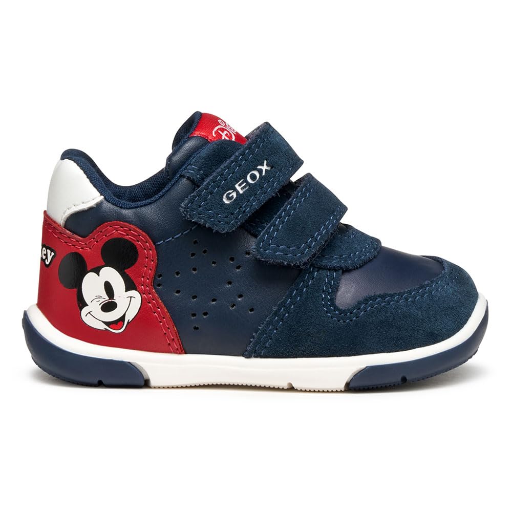 Geox Baby Boys B Zapito Boy First Walker Shoe, Navy Red, 4.5 UK Child