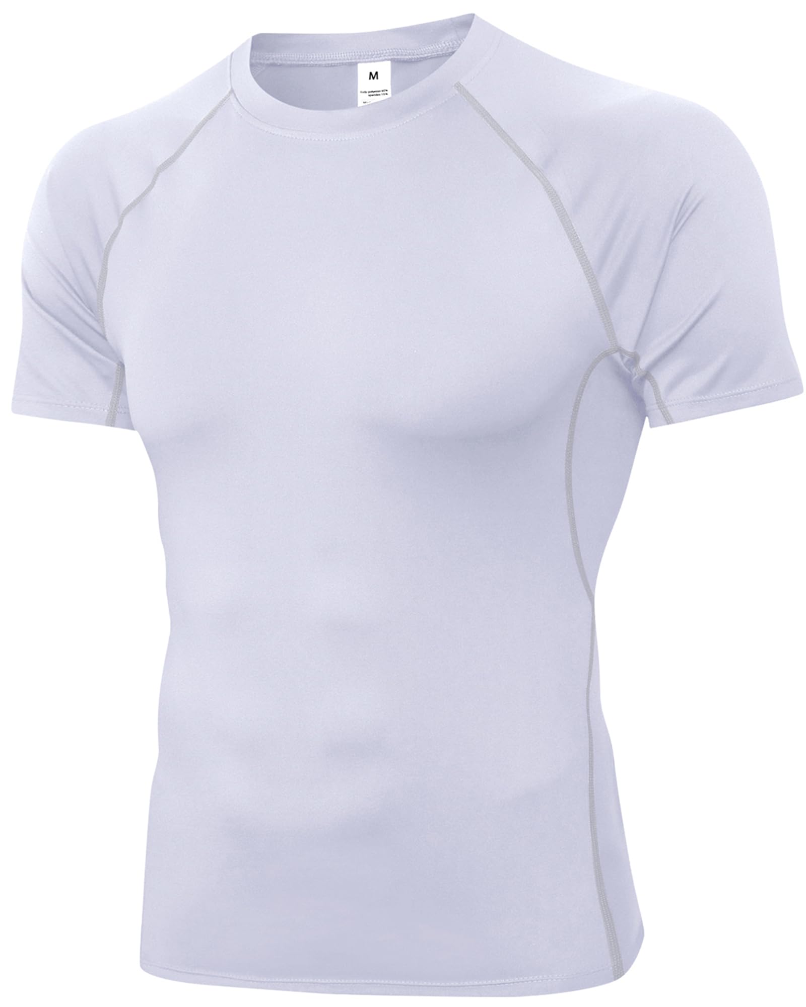 SPVISE Maglia a compressione da uomo a maniche lunghe, fresca e asciutta, maglietta da allenamento atletico da corsa, maglia sportiva con strato base