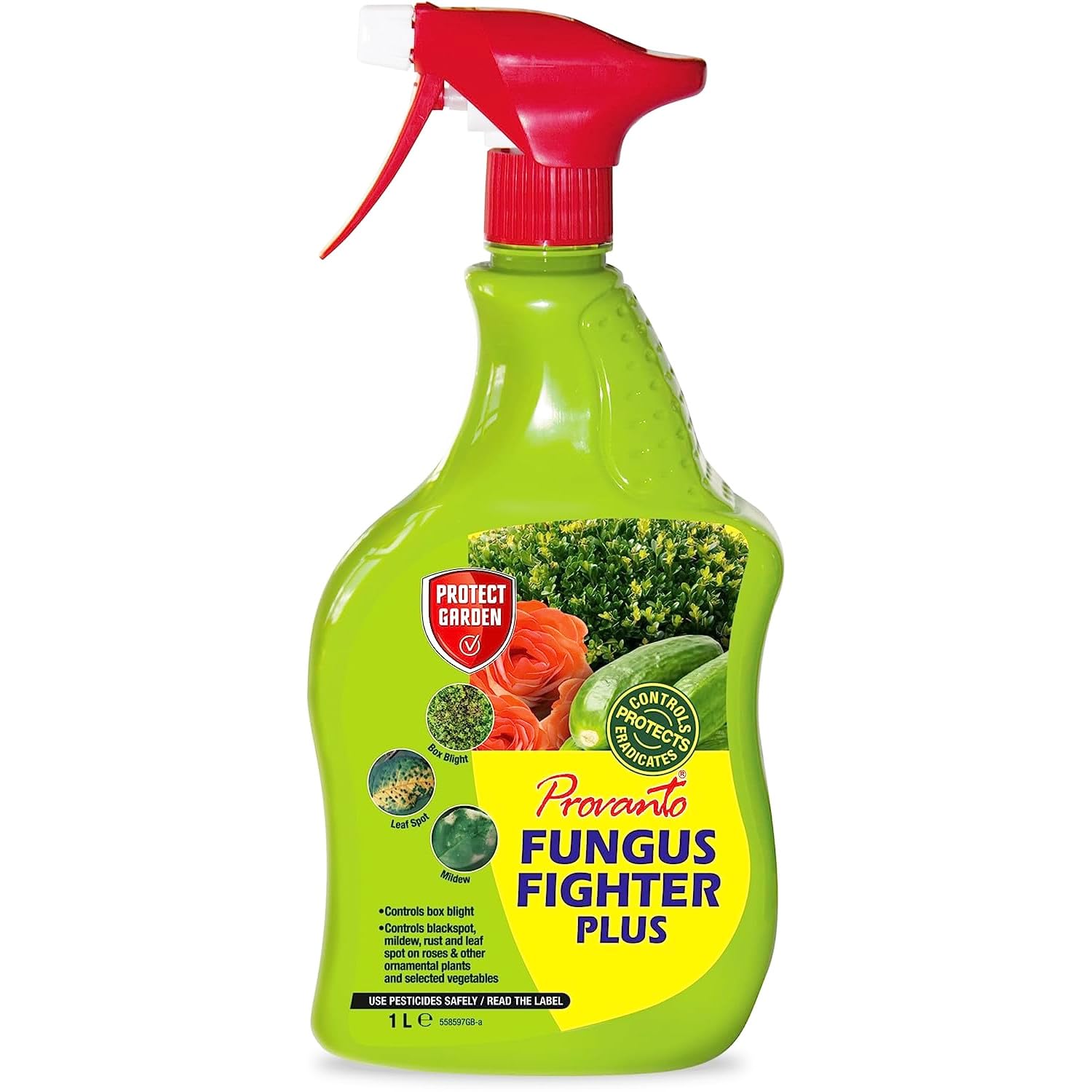 Fungus Fighter Plus 1L – Ready-to-Use Systemic Fungicide | Controls Blackspot, Mildew, Rust & Leaf Spot | Protects for Up to 3 Weeks | Indoor & Outdoor Use