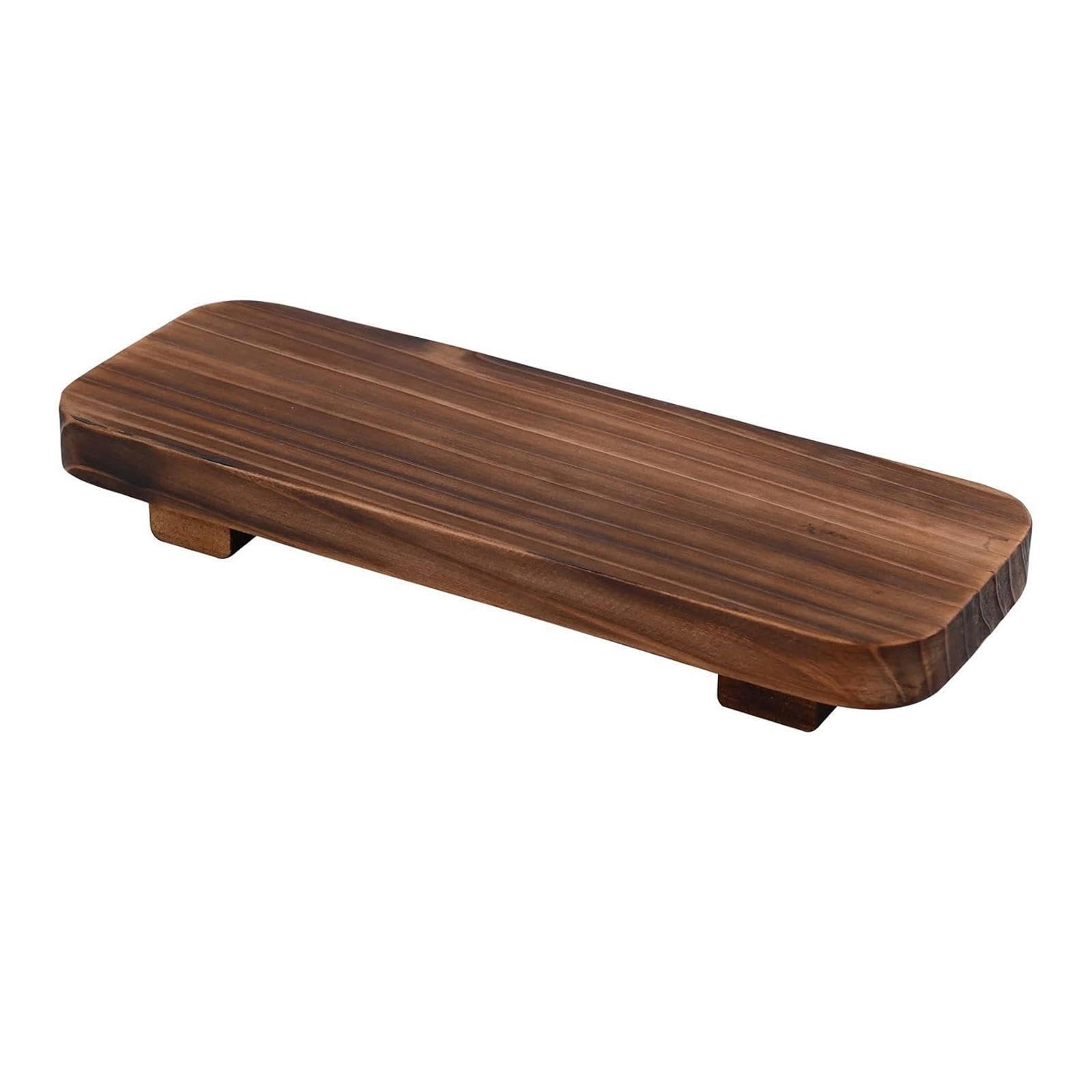 Cydzsra Jewelry Wooden Riser Stand Decorative Soap Dispenser Stylish Addition Utilizes Space Efficiently While Showcasing Decor Wood Pedestal Soap Stand Kitchen Tray Decor