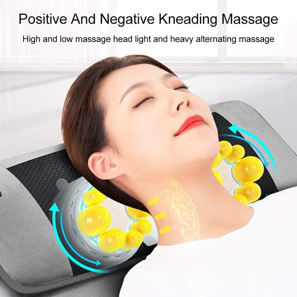 Podgrzewana mata do masażu z 20 głowicami masującymi do ugniatania szyi Shiatsu, poduszka grzewcza Materac do masażu całego ciała Mata do masażu Poduszka łagodząca ból pleców w odcinku lędźwiowym nóg