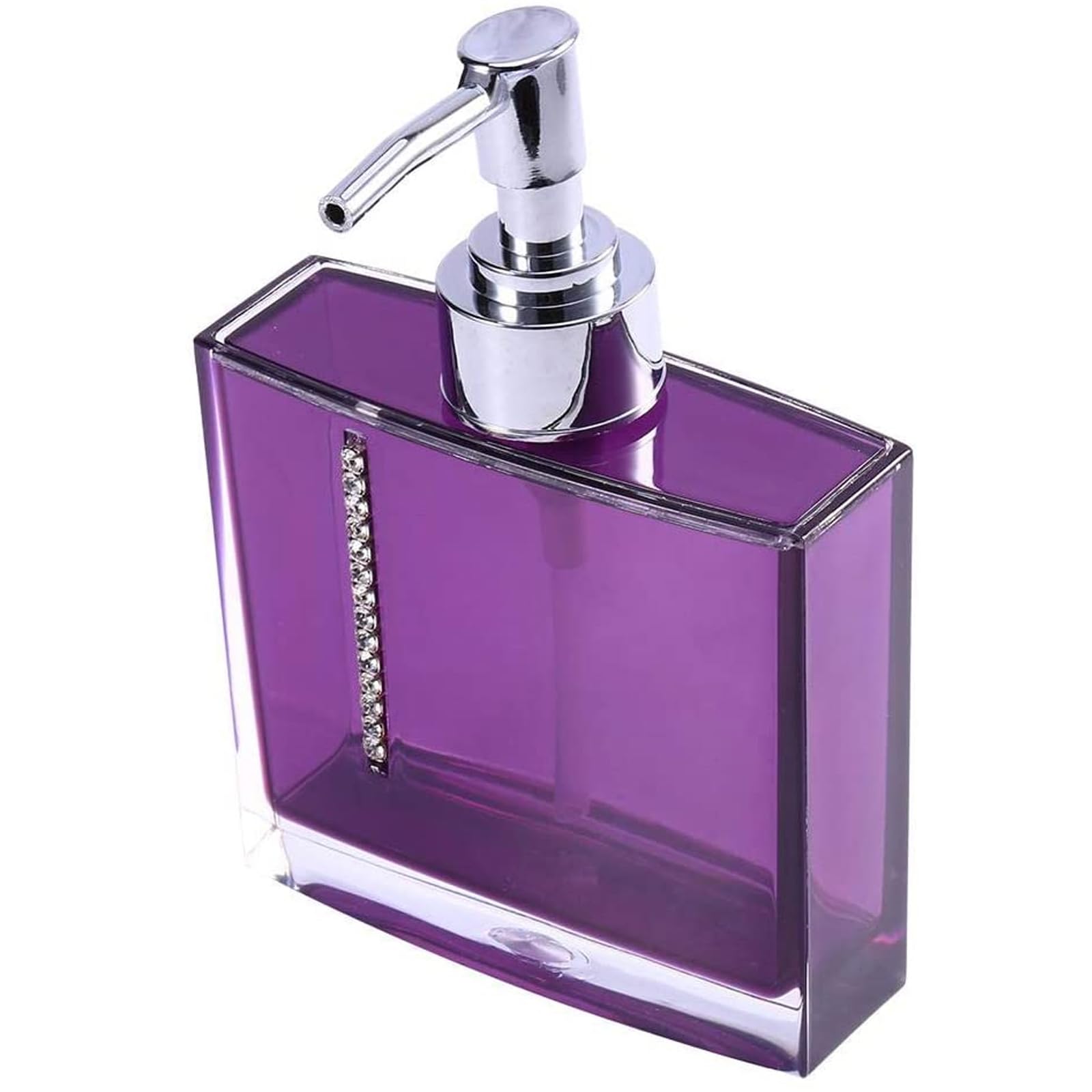 Juego de 5 piezas de tocador de baño acrílico con soporte de cristal para cepillo de dientes moderno con dispensador de jabón, vaso, recipiente de loción líquida, vaso