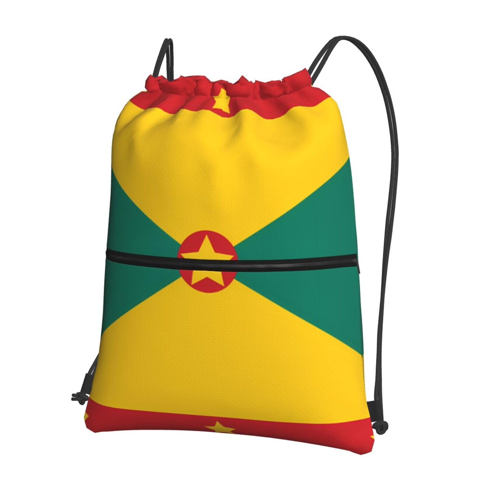 Ninainaid Flag of Grenada Drawstring zipper Backpack Drawstring Backpack Bag SportGymSackpack Gym Shopping Sport Yoga.