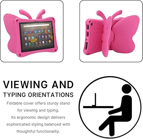 Miniatura 5 de Fire Max 11 Tablet 2023 - Bonita funda de mariposa con soporte para niños y niñas, ligera, EVA, resistente, a prueba de golpes, funda completa, apta