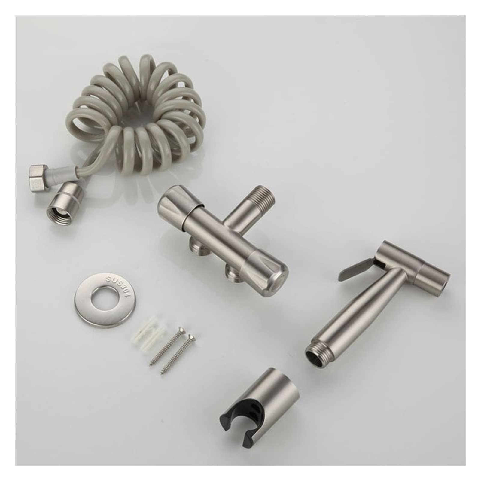 Toilet Stainless Steel Handheld Bidet Spray Shower Flushing Device Pet Bathroom Hand Sprayer Nozzle Showers Head Self Cleaning