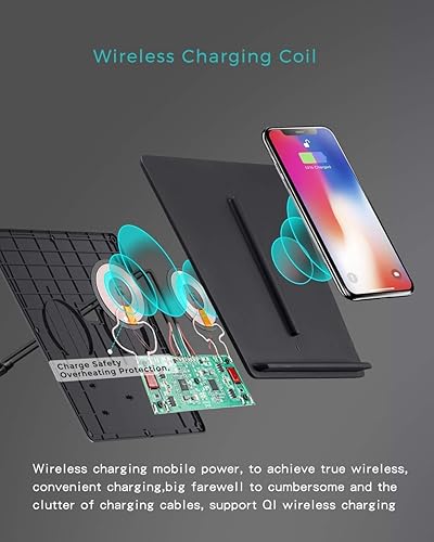 Miniatura 6 de TAPTES Cargador Inalámbrico para Tesla Model 3 2017 2018 2019 2020, Almohadilla de Carga Dual para Teléfonos para Accesorios de Tesla Model 3,