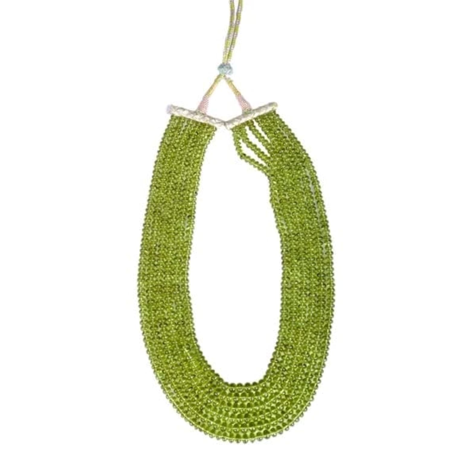 Perles de péridot lisses 6mm-8mm pour réparer et enfiler vos colliers