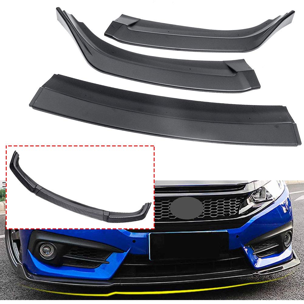 Kit Spoiler Delantero Para Honda Civic/Accord Sedán - Protector De Paragolpes, Color Negro Brillante Y Rojo