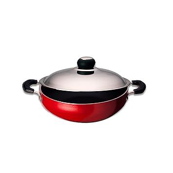 MACclite Non-Stick Alpha Kadai 24cm/2.5 Liters with SS Lid.