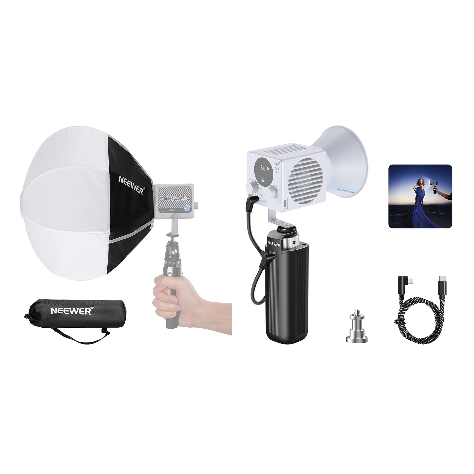 NEEWER ライトセット Amazon.com : NEEWER 2 Pack PL60C RGB LED Panel Video Light Kit