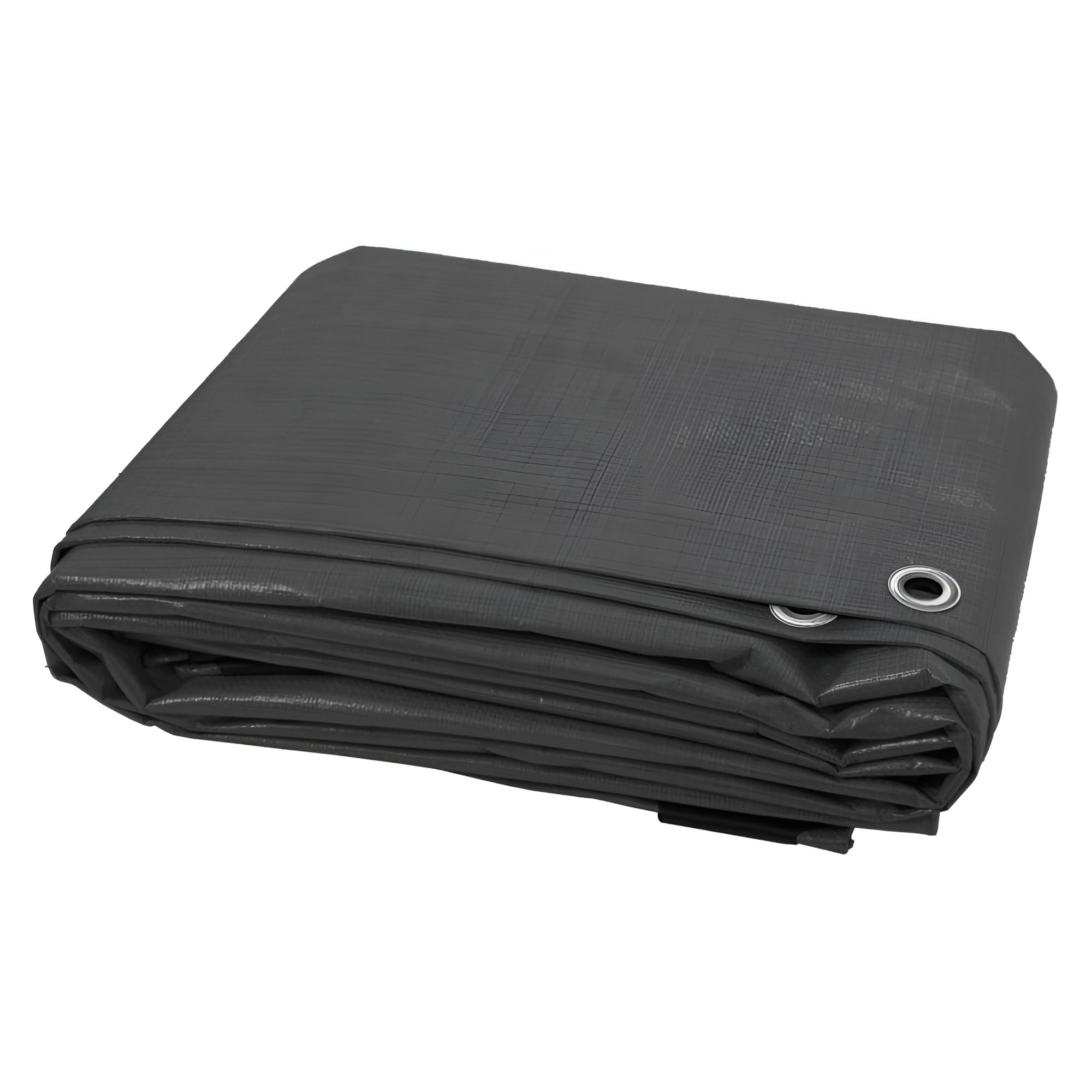 Graphite Grey Tarpaulin 8 x 10 m Heavy Duty 200 GSM - Waterproof UV Resistant PE Tarp Cover with Reinforced Edges and Eyelets - Strong Groundsheet, Camping, Garden Furniture, Construction Sheeting โ image 1
