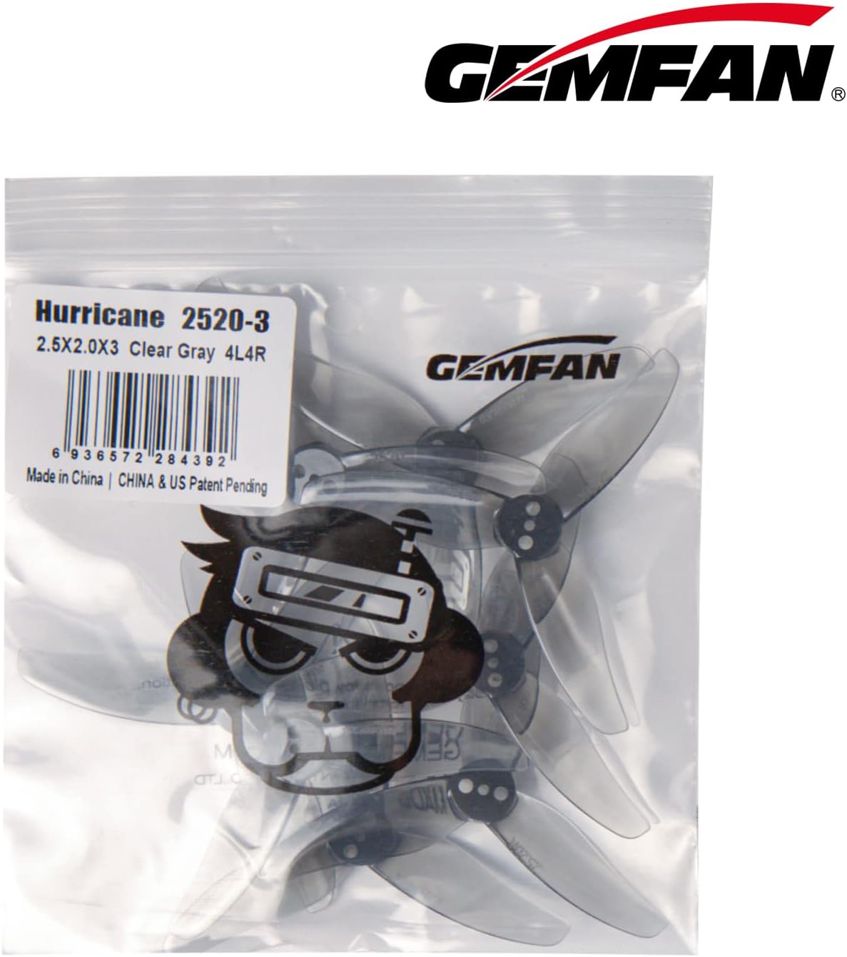 Gemfan Hurricane 2520 3-Blade Props 3 Holes for 1106-1404 Brushless Motor RC Drone FPV Racing Toothpick 16pcs 8CW 8CCW
