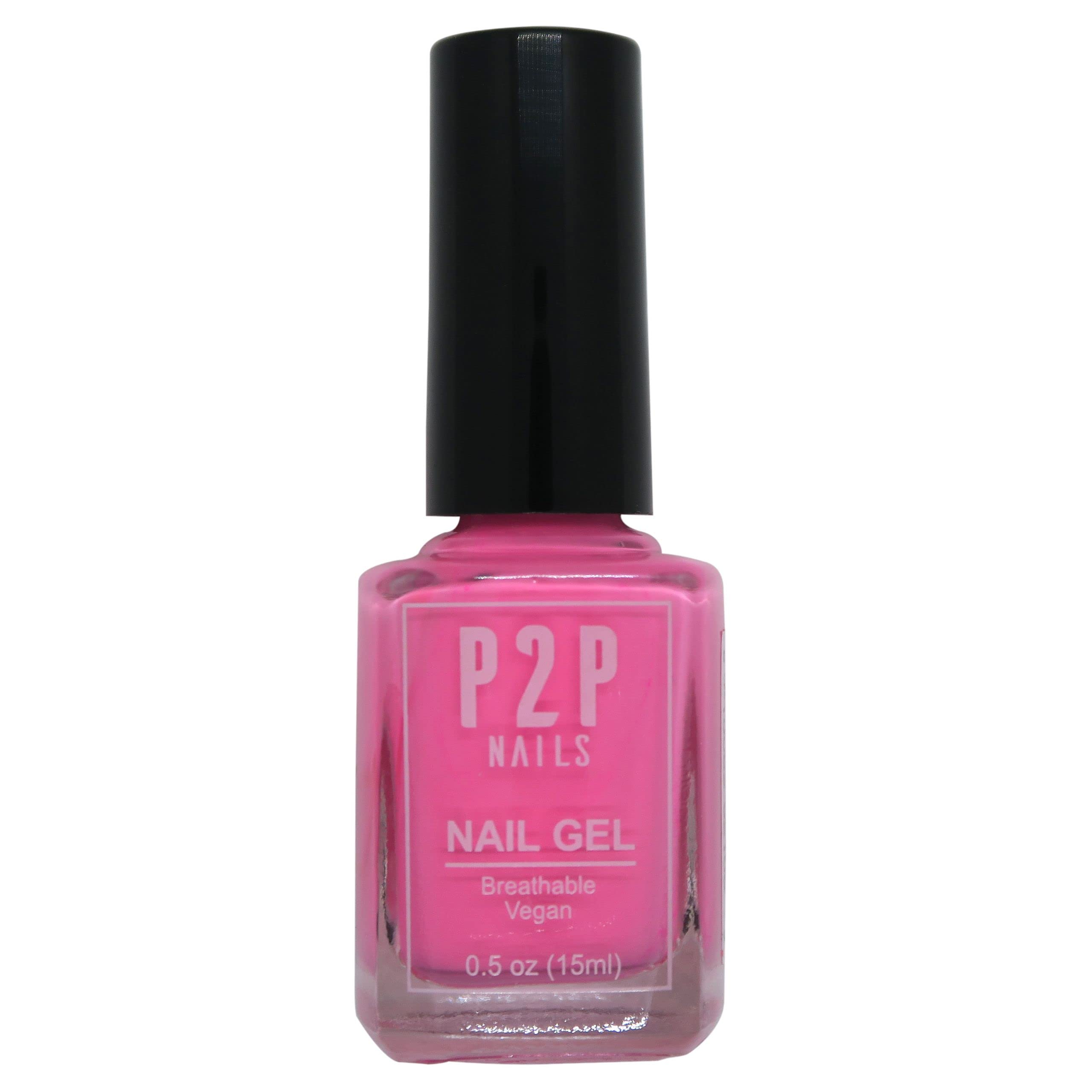 P2P Nails Vegan Pink Nail Gel Polish - Quick Dry Nail Polish - Smooth Texture Nail Gel in