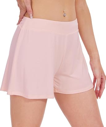 WiWi Viscose from Bamboo Pajama Shorts for Women Soft Casual Sleep Wide Leg Lounge Bottoms Pj S-XXL