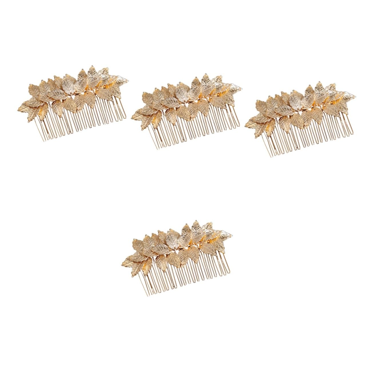 DOITOOL 4piezas Peina De Boda Doradas Accesorio De Cabello Para Novias Tocado Elegante Para Ocasiones Especiales Peina Para Mujeres