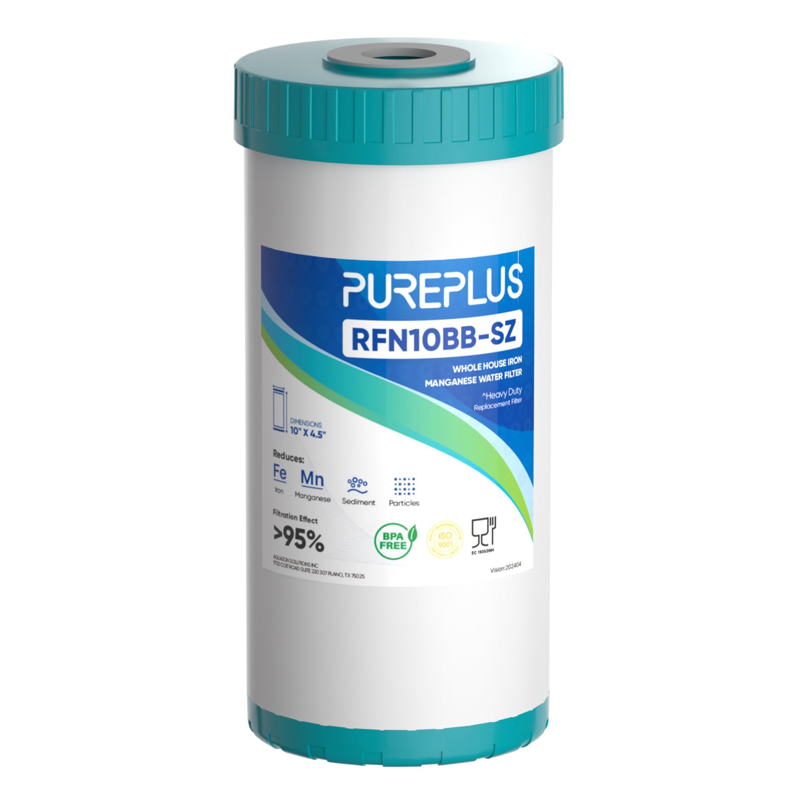 PUREPLUS Cartuccia di ricambio per filtro dell'acqua, 25,4 x 11,4 cm, per tutta la casa, confezione da 1